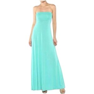 Charming Charlie Mint Green Women’s Strapless Stretch Maxi Dress Medium